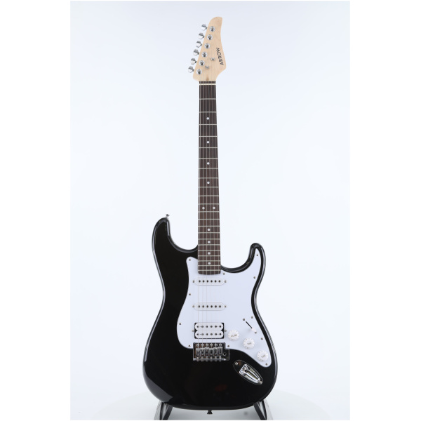 Gitara elektryczna Arrow ST 211 Deep Black Rosewood/white