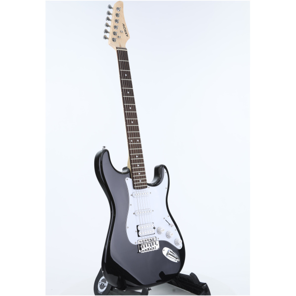 Gitara elektryczna Arrow ST 211 Deep Black Rosewood/white - obrazek 3