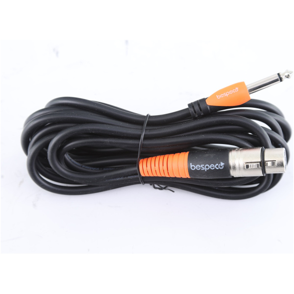 Kabel mikrofonowy bespeco SLJF600 XLR-Jack mono 6m