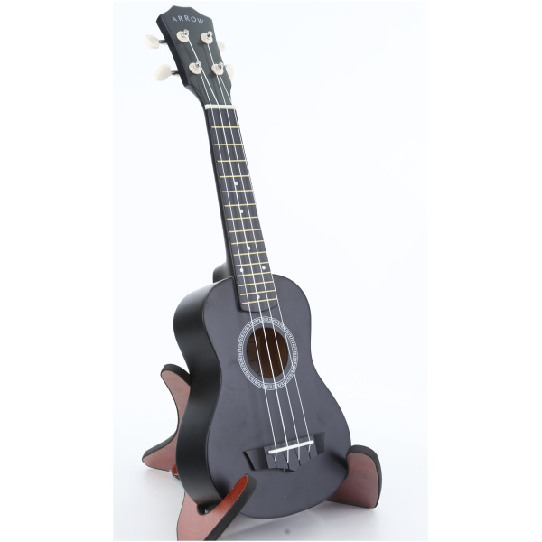 Ukulele sopranowe z zestawem akcesoriów Arrow PB10 BK Soprano Black *SET* - obrazek 3