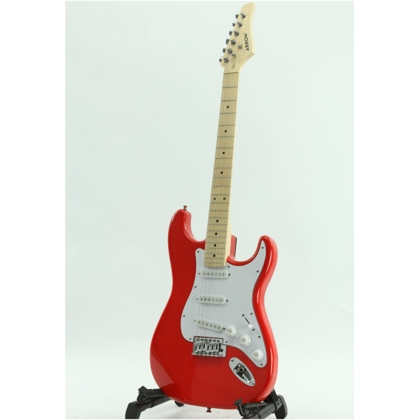 Gitara elektryczna Arrow ST 111 Diamond Red Maple/white - obrazek 2